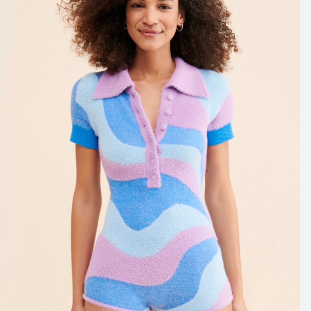 House of Sunny Pastel Knit Polo Dress